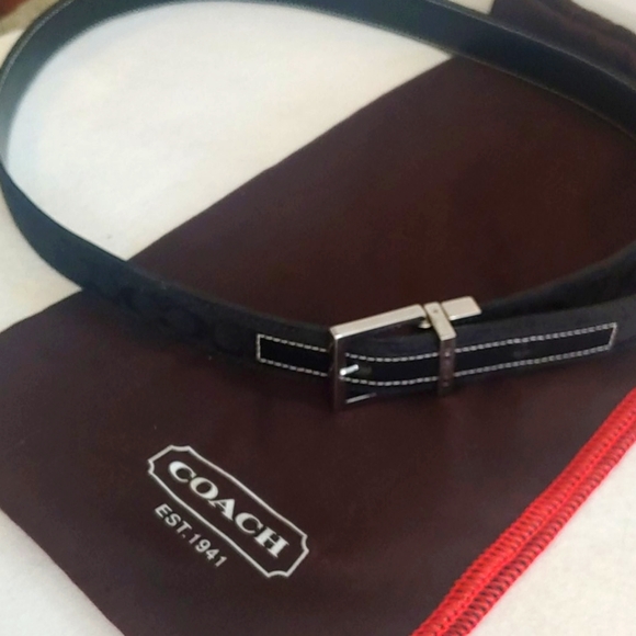 Coach Accessories - Coach reversible canvas and leather belt